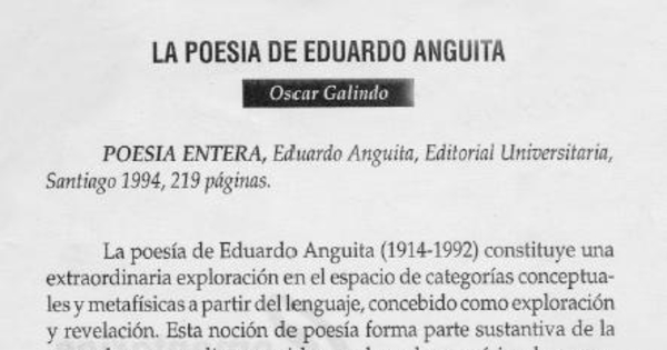 La poesía de Eduardo Anguita