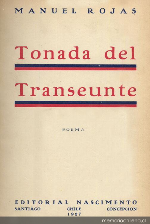 Tonada del transeúnte : poemas