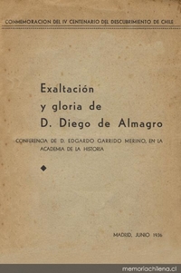 Exaltación y gloria de D. Diego de Almagro