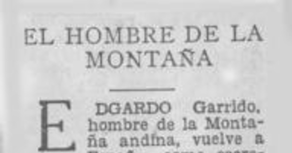 El hombre en la montaña