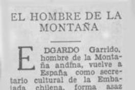 El hombre en la montaña