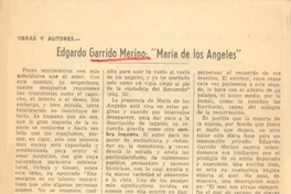 Edgardo Garrido Merino : María de los Ángeles