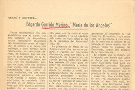 Edgardo Garrido Merino : María de los Ángeles