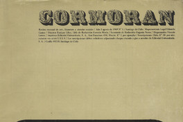 Cormorán : número 1, agosto de 1969