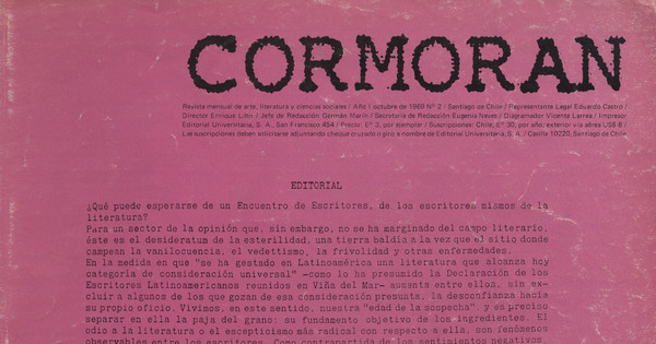 Cormorán : número 2, octubre de 1969