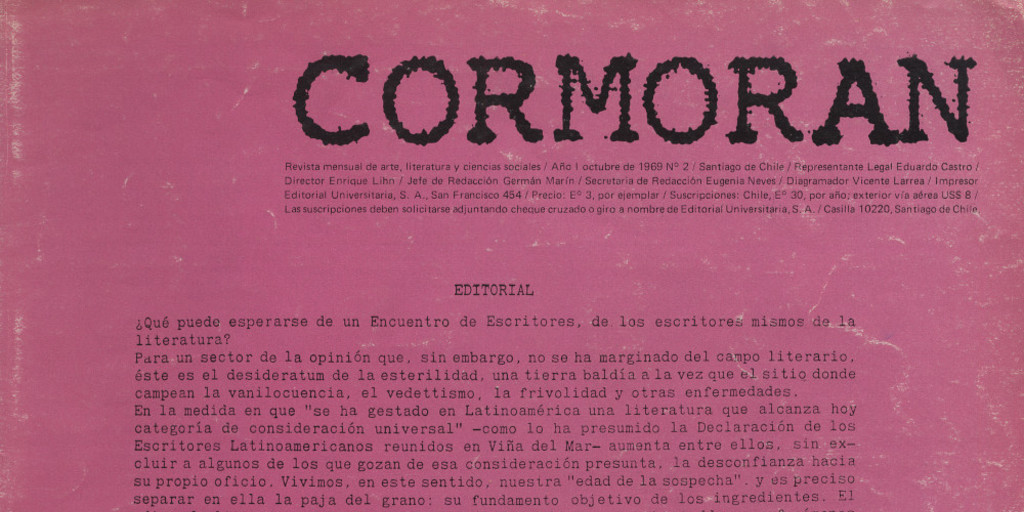 Cormorán : número 2, octubre de 1969