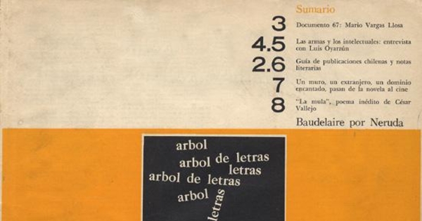 Árbol de letras nº 1, diciembre 1967