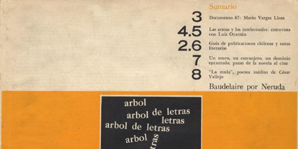 Árbol de letras nº 1, diciembre 1967