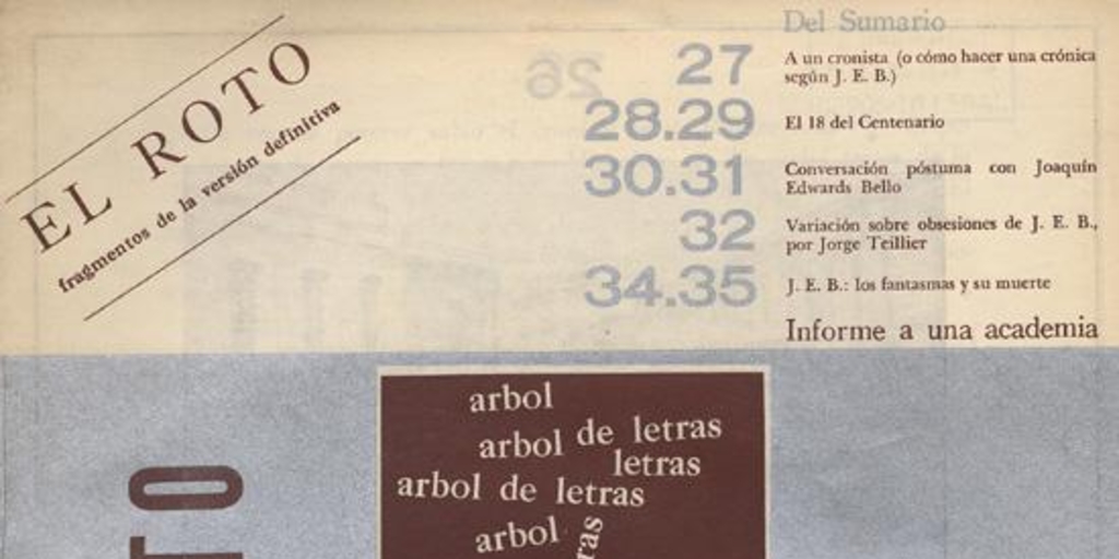 Árbol de letras nº 4, marzo 1968