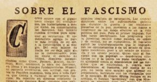 Sobre el fascismo