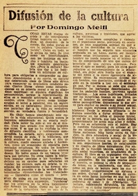 Difusión de la cultura