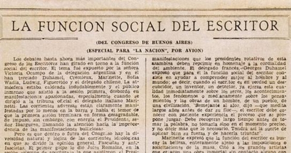 La función social del escritor