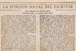 La función social del escritor