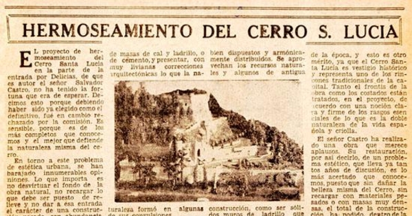 Hermoseamiento del cerro Santa Lucía