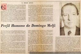 Perfil humano de Domingo Melfi