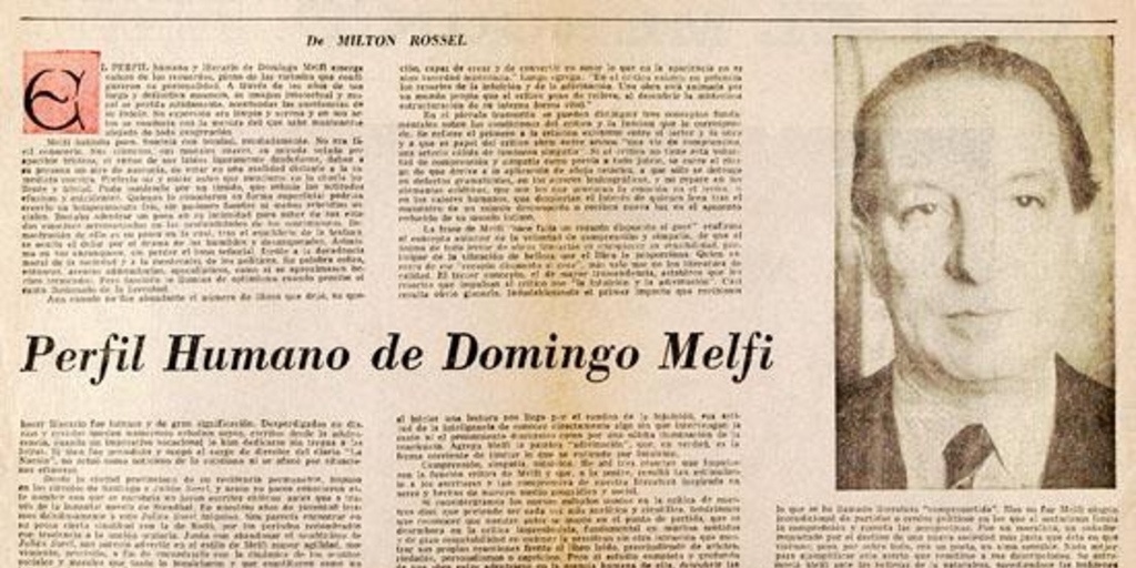 Perfil humano de Domingo Melfi