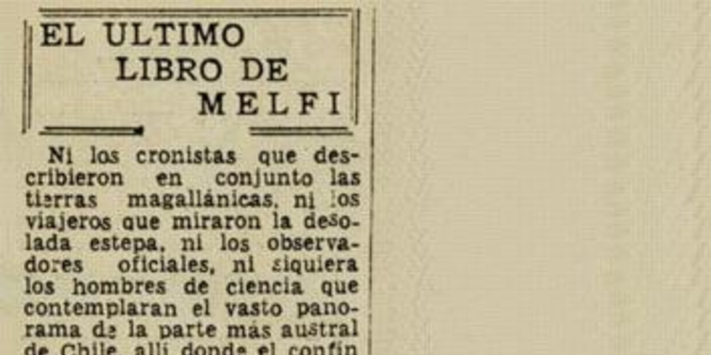 El último libro de Melfi