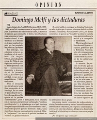 Miradas : Domingo Melfi y las dictaduras