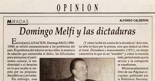 Miradas : Domingo Melfi y las dictaduras