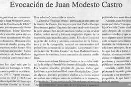 Evocación de Juan Modesto Castro