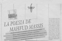 La poesía de Mahfud Massis