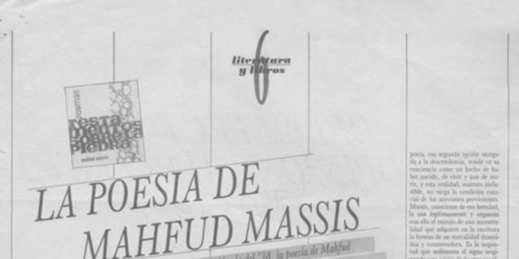 La poesía de Mahfud Massis