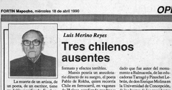 Tres chilenos ausentes