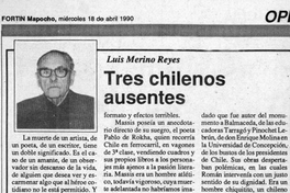 Tres chilenos ausentes
