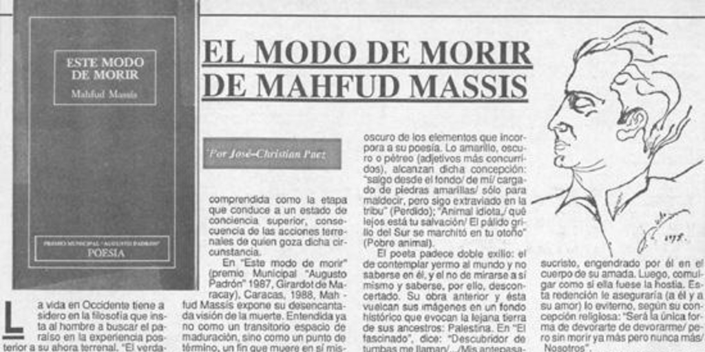 El modo de morir de Mahfud Massis