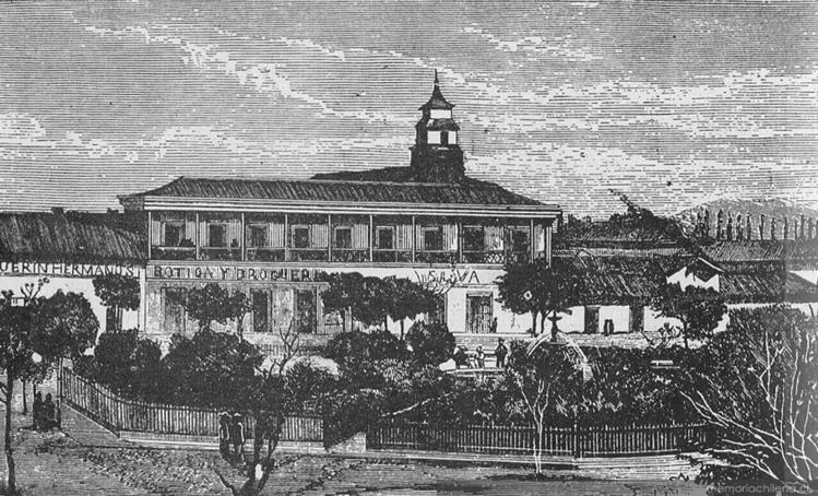 Plaza de Armas, costado sur, 1872