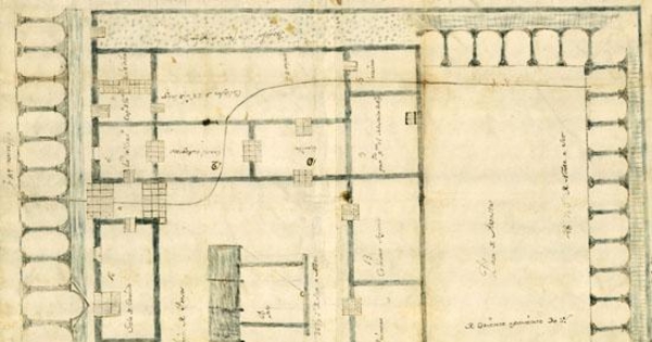 Plano del Cabildo, la Plaza de Armas y la Cárcel de la villa de Talca, 1787