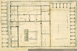 Plano del Cabildo, la Plaza de Armas y la Cárcel de la villa de Talca, 1787
