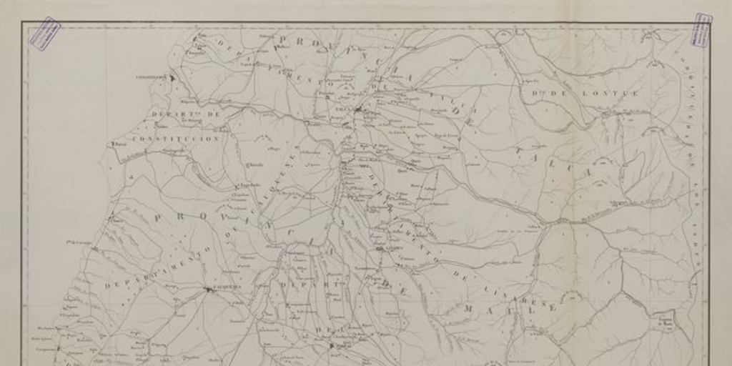 Provincia del Maule, hacia 1800