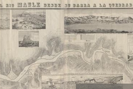 Plano del Río Maule desde su barra a la quebrada Honda, 1855