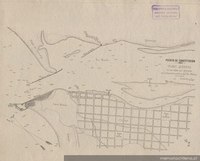 Puerto de Constitución : plano jeneral de las obras por ejecutar en la desembocadura del Rio Maule, 1877