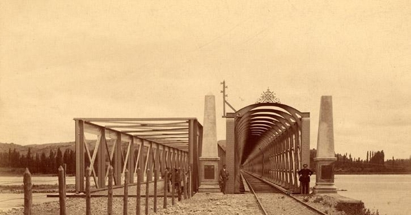 Puente férreo y carretero del Maule, 1888