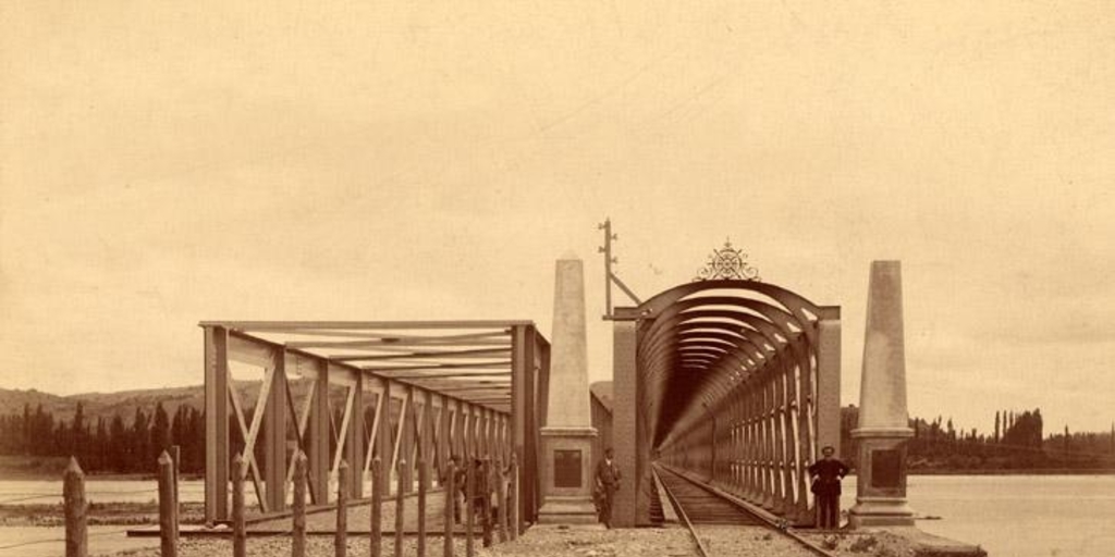 Puente férreo y carretero del Maule, 1888