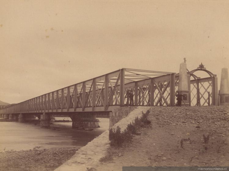 Puente férreo y carretero del Maule, 1888