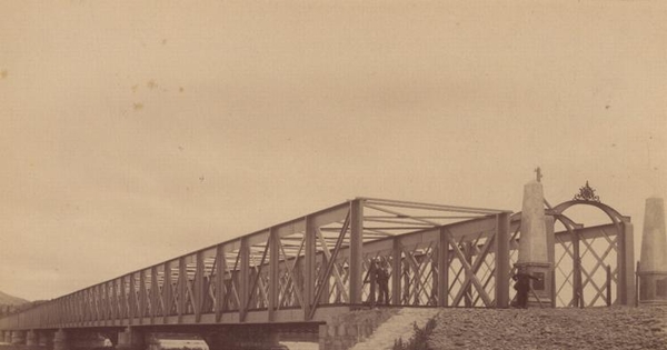 Puente férreo y carretero del Maule, 1888