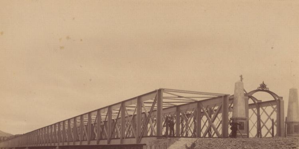 Puente férreo y carretero del Maule, 1888