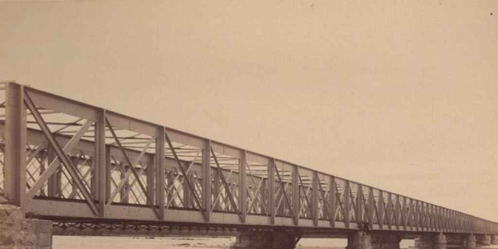 Puente férreo y carretero del Maule, 1888