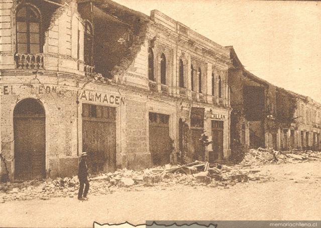 Terremoto de Talca el 1 de diciembre de 1928 : calle 6 Oriente