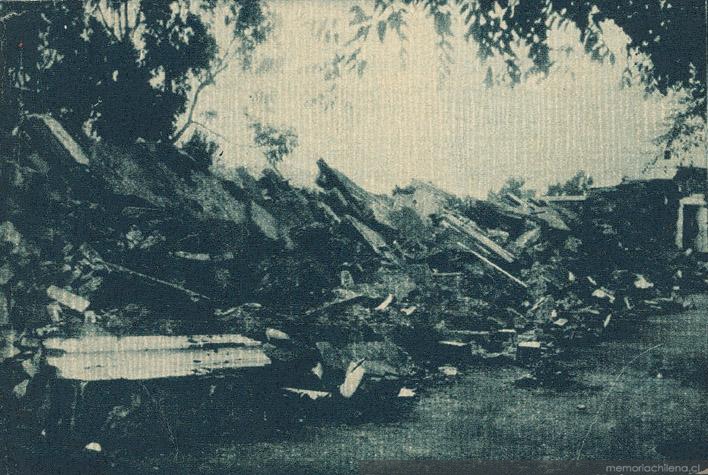 Terremoto de Talca el 1 de diciembre de 1928 : nicho derrumbado