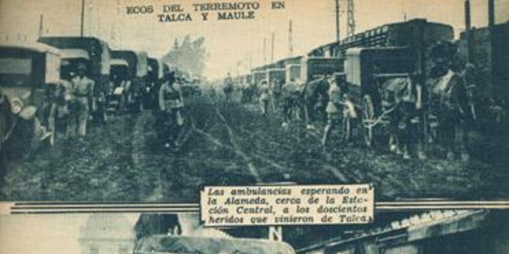 Heridos en el terremoto de Talca el 1 de diciembre de 1928