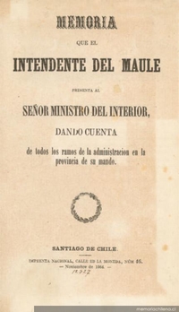 Razón de las entradas que ha tenido la Tesorería Municipal de Cauquenes...