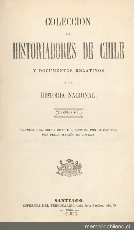 De la rebelión jeneral de los indios de Arauco y Tucapel