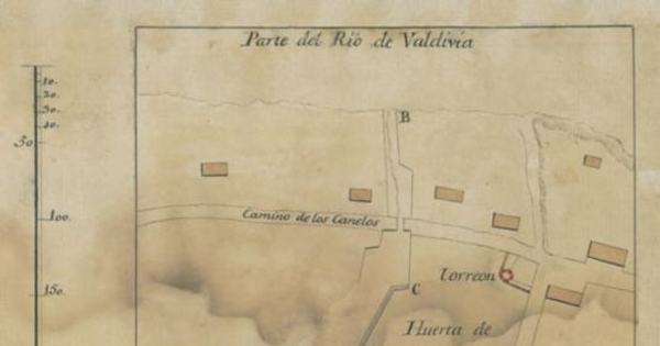 Sector de la Misión Franciscana de Valdivia. Torreón y Huertas, 19 de noviembre, 1802