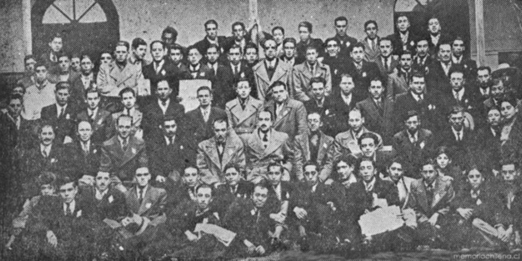 Falange Nacional, 1941. Provincia de Talca. Garretón visita el Centro de Talca