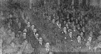 Falange Nacional, 1941. Provincia de Santiago. (Primer Distrito). Aspecto de una reunión de estudio organizada por las Corporaciones Profesionales
