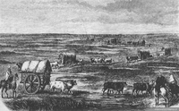 Una caravana en las pampas, hacia 1830